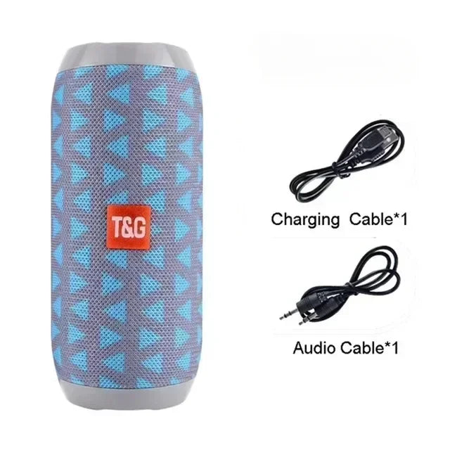 Coluna Bluetooth T&G Portátil | À Prova de Água com Subwoofer Potente, Rádio FM e 10h de Autonomia