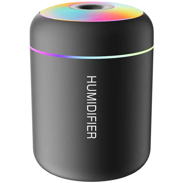 Humidificador de Ar Mini 180ml USB com Difusor de Aromas e Luz LED – Ideal para Carro, Casa e Quarto