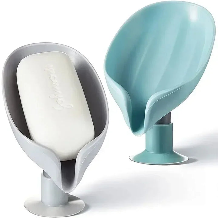 Suporte de Sabonete em Forma de Folha com Ventosa – Porta Sabonete Drenante para Casa de Banho e Cozinha