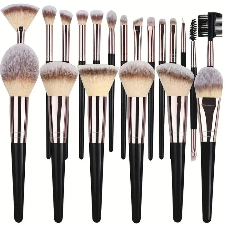 Conjunto de Pincéis de Maquilhagem Profissionais 3 a 20 Peças – Pincéis Suaves para Olhos, Base e Blush