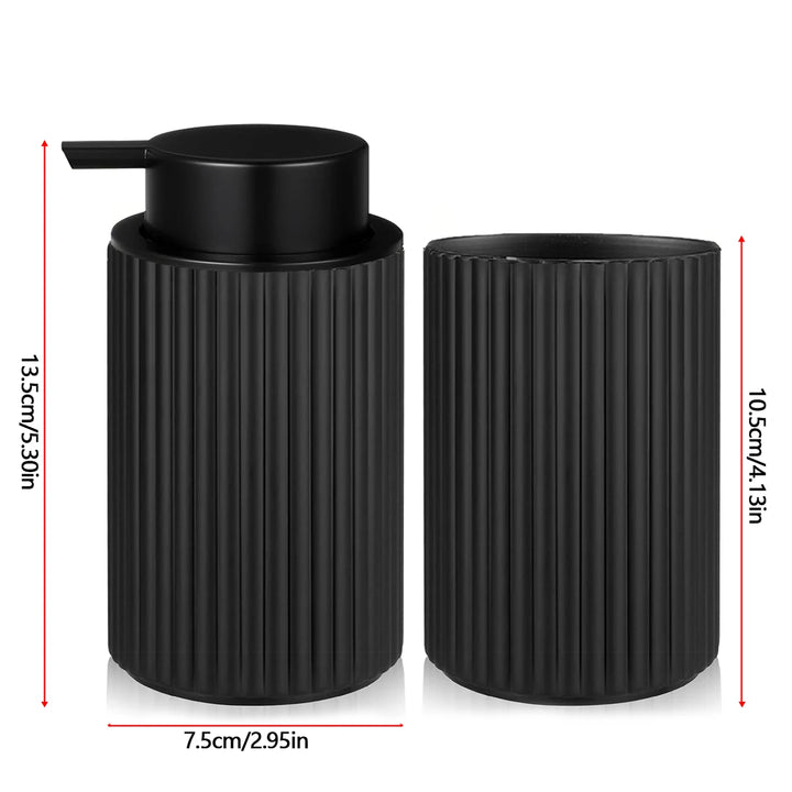 Dispensador de Sabão Espuma Preto – Garrafa de Espuma para Casa de Banho & Cozinha | Ideal para Sabonete, Detergente e Champô