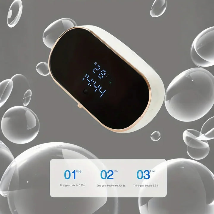 Dispensador de Sabão Inteligente com Sensor Infravermelho – Montagem na Parede, Espuma Automática para Cozinha e Casa de Banho