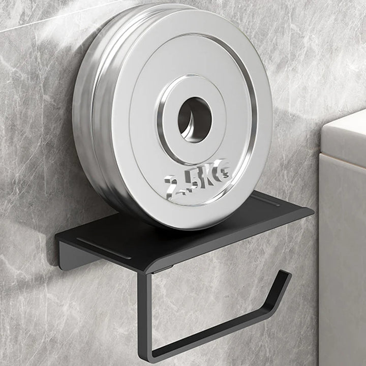 Suporte de Papel Higiénico Adesivo Sem Furos – Porta Rolo e Prateleira Multifuncional para Casa de Banho ou Cozinha