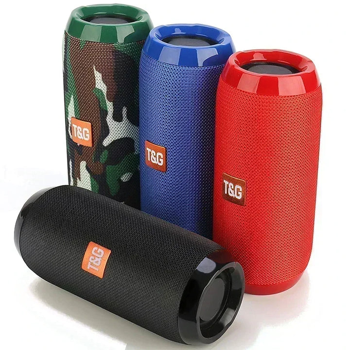 Coluna Bluetooth T&G Portátil | À Prova de Água com Subwoofer Potente, Rádio FM e 10h de Autonomia