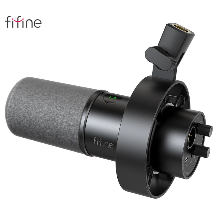 Microfone Dinâmico FIFINE K688W USB/XLR com Controle de Ganho, Touch Mute e Entrada para Fone de Ouvido – Ideal para Streaming e Gravação