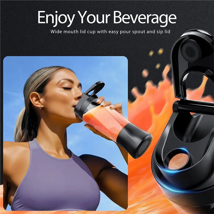 Liquidificador Portátil Recarregável USB 500ml para Smoothies e Sumos
