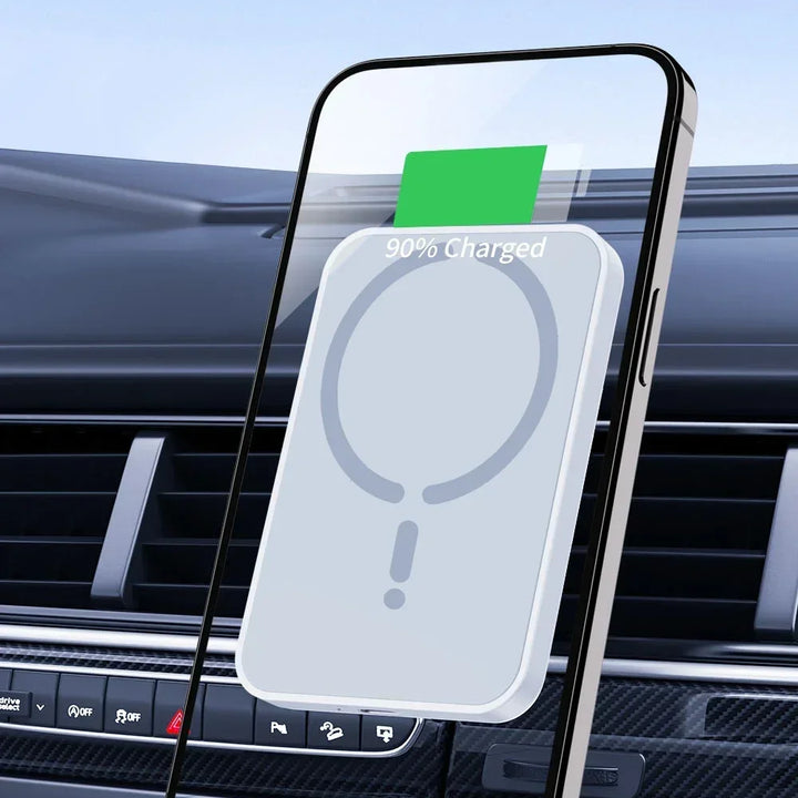 Suporte Carregador Wireless Magnético 100W para Carro – Compatível com iPhone 16/15/14/13/12 Pro Max – Suporte de Saída de Ar com Carregamento Rápido