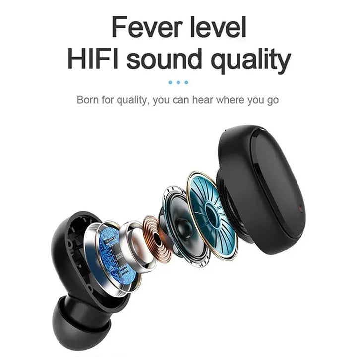 Auriculares A6S TWS Bluetooth 5.1 – In-Ear Sem Fios com Microfone, Cancelamento de Ruído, Touch Control, À Prova de Água