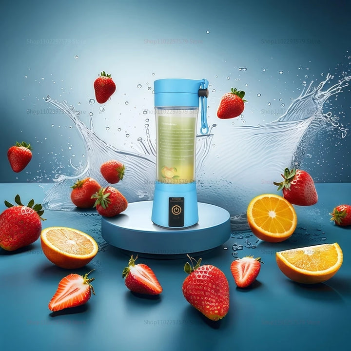 Liquidificador Portátil USB Recarregável 380ml com 6 Lâminas