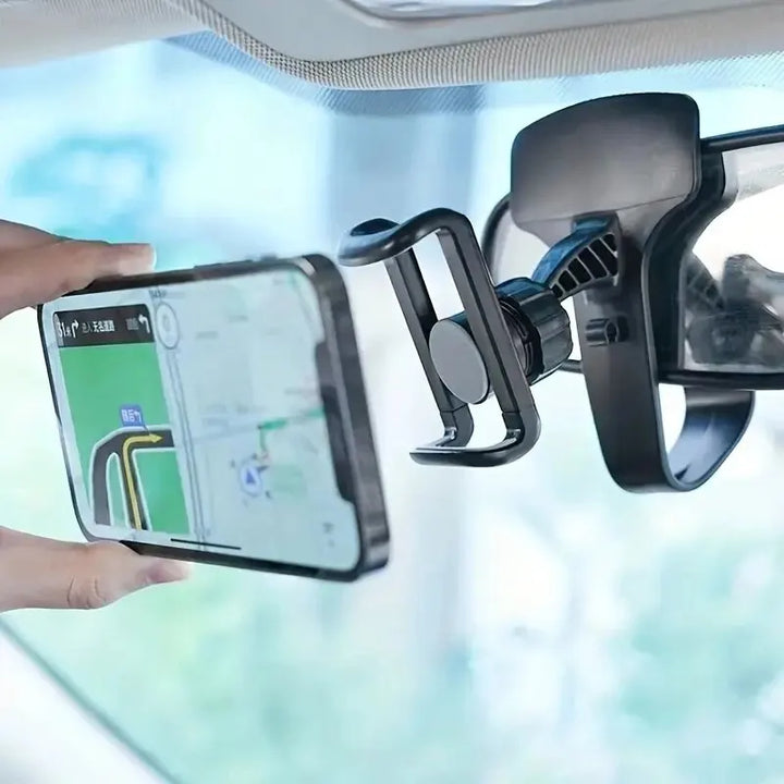 Suporte de Telemóvel Universal para Carro com Rotação 360° – Fixação em Painel com Clipe | Compatível com iPhone, Samsung, Xiaomi