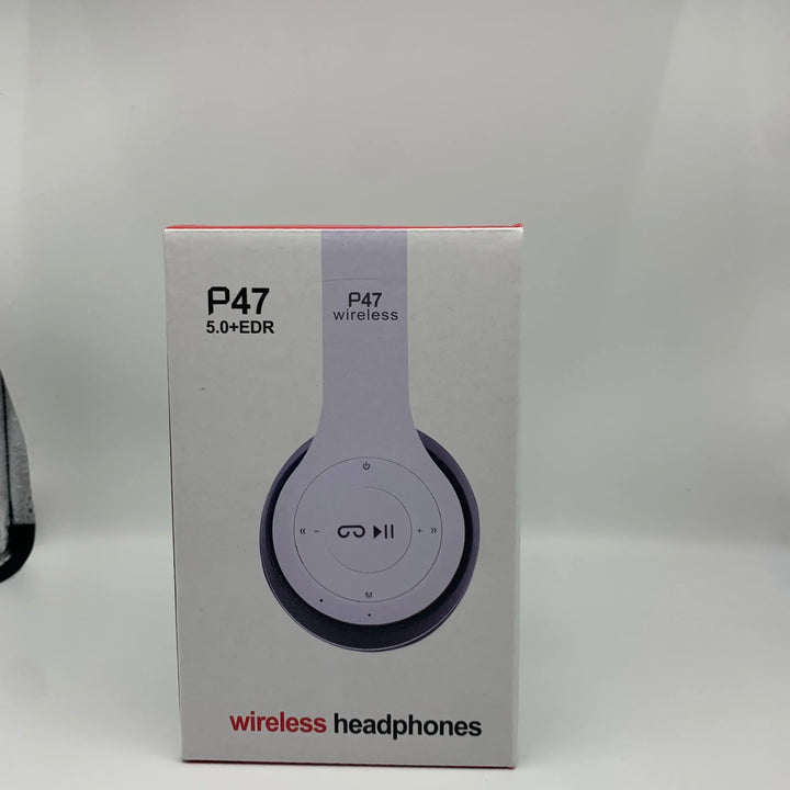 P47 Auscultadores Bluetooth com Microfone – Som Estéreo, Cancelamento de Ruído, Compatível com PC, Telemóvel e Gaming