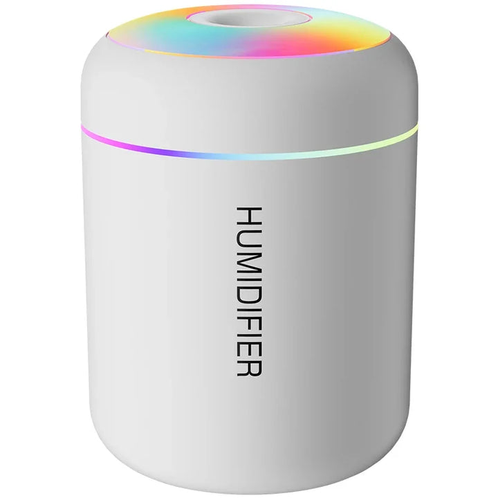 Humidificador de Ar Mini 180ml USB com Difusor de Aromas e Luz LED – Ideal para Carro, Casa e Quarto