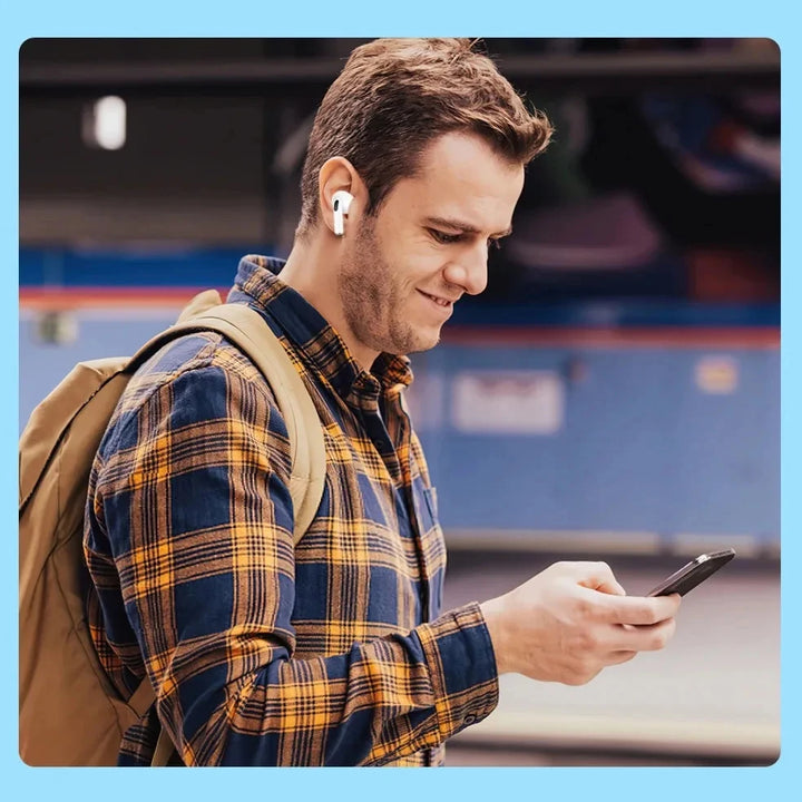 Auriculares Bluetooth Pro 5 TWS Max – In-Ear Sem Fios com Cancelamento de Ruído e Microfone | Compatíveis com iPhone e Android