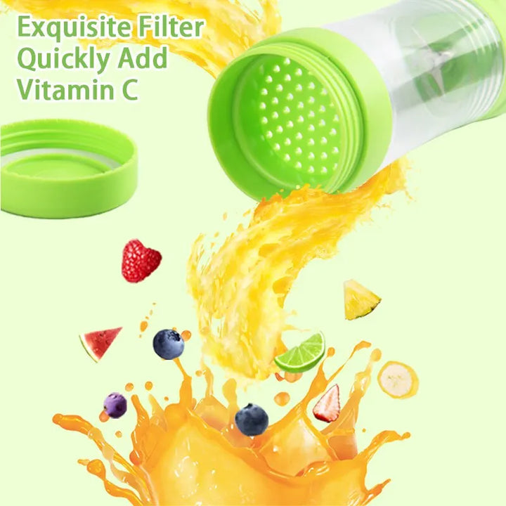 Liquidificador Portátil USB Recarregável 380ml com 6 Lâminas