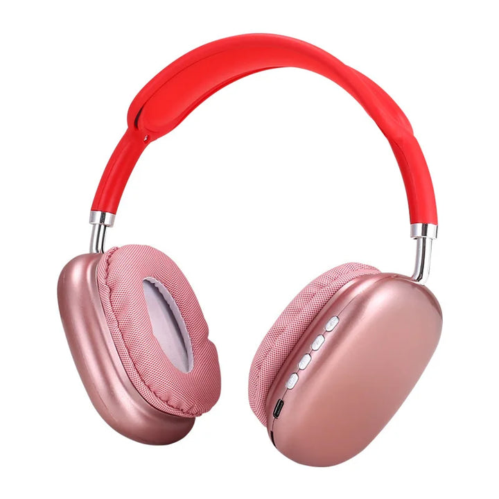P9 Headphones Bluetooth Sem Fios com Cancelamento de Ruído – Auscultadores Over-Ear com Microfone para Desporto, Gaming e Apple