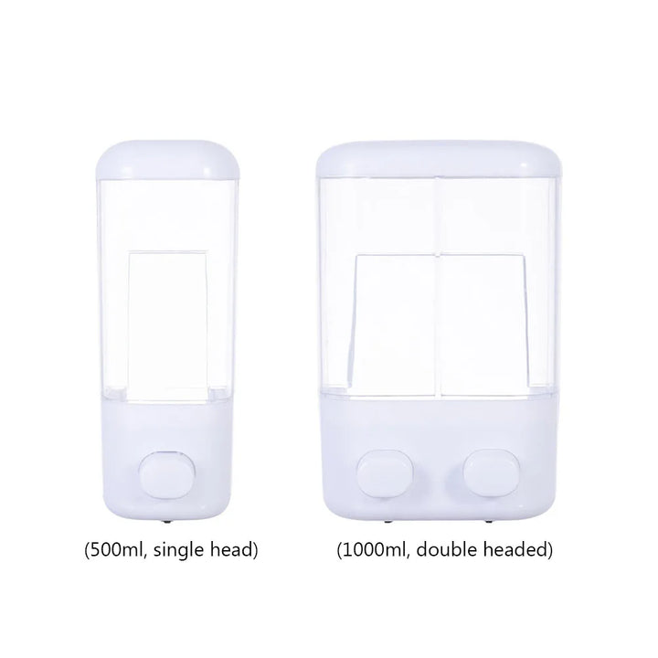 Dispenser de Sabonete Líquido 500/1000ml de Parede – Duplo ou Simples, Para Banheiro e Cozinha | Para Sabonete, Shampoo, Condicionador e Detergente