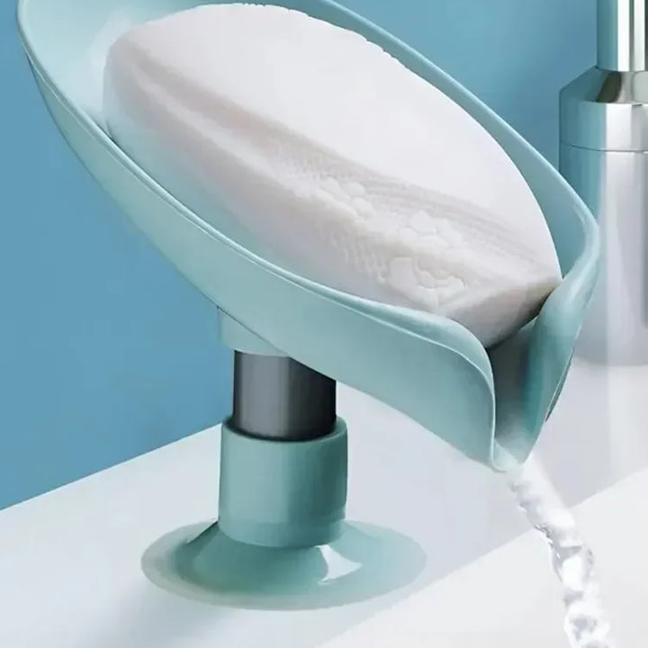 Suporte de Sabonete em Forma de Folha com Ventosa – Porta Sabonete Drenante para Casa de Banho e Cozinha