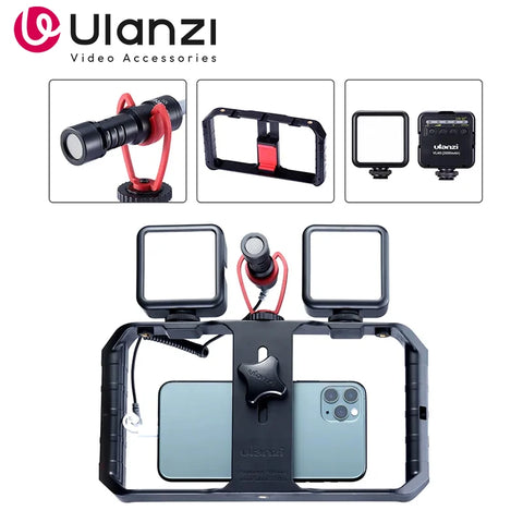 Suporte Cage para Telemóvel Ulanzi U-Rig Pro – Estabilizador Profissional para Filmagens e Vlogging com Smartphone