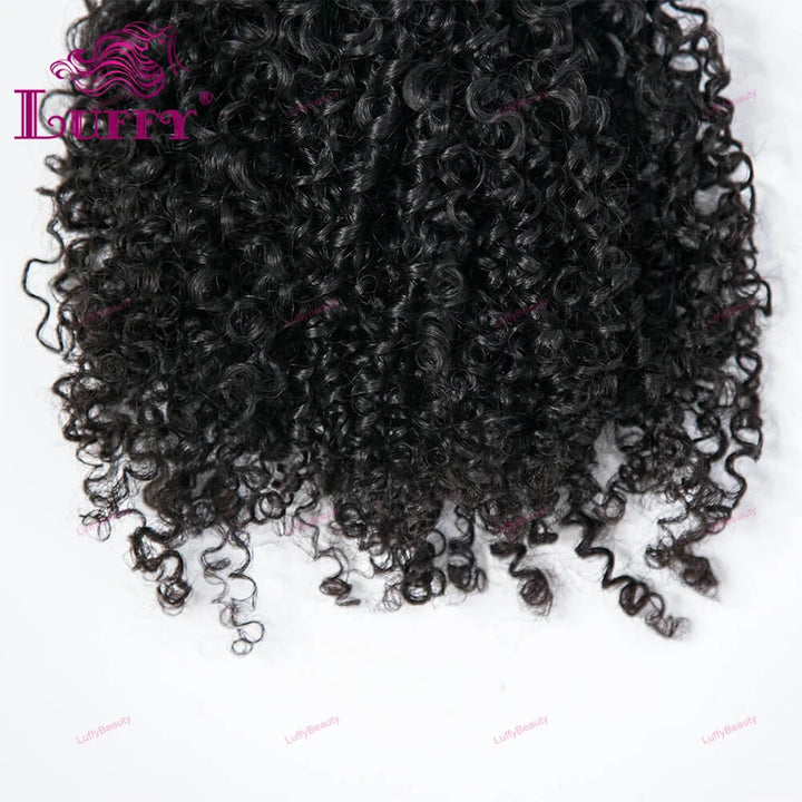 Extensões de Cabelo Humano Kinky Curly Crochet 120g – Pré-Separadas, Sem Nó, 100 Fios por Pacote