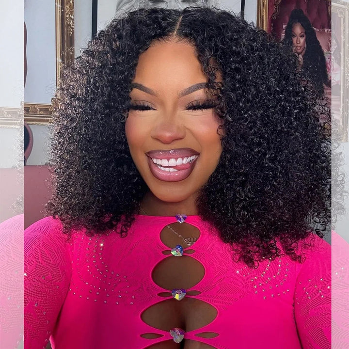 Peruca Glueless 100% Cabelo Humano Kinky Curly – Lace HD 6x4 Pré-Cortada, Knots Descolorados, Pronta a Usar (18–26”)