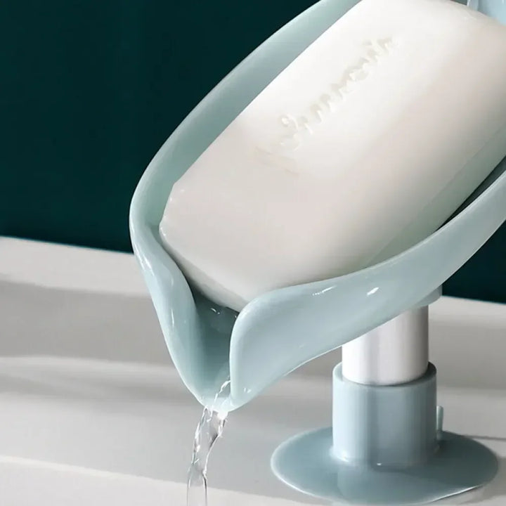 Suporte de Sabonete em Forma de Folha com Ventosa – Porta Sabonete Drenante para Casa de Banho e Cozinha