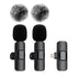 Microfone de Lapela Wireless para Gravação de Áudio e Vídeo – Compatível com iPhone, Android, PC e Portáteis