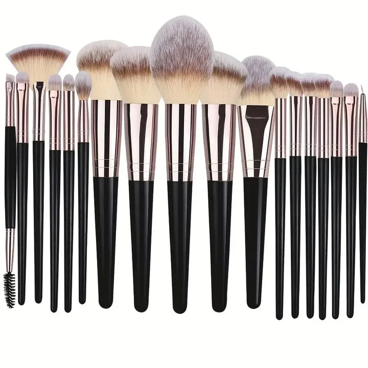 Conjunto de Pincéis de Maquilhagem Profissionais 3 a 20 Peças – Pincéis Suaves para Olhos, Base e Blush