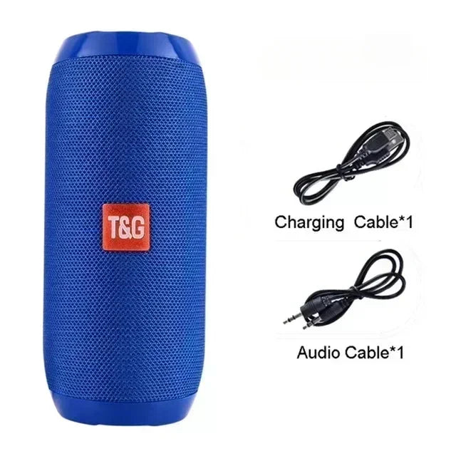 Coluna Bluetooth T&G Portátil | À Prova de Água com Subwoofer Potente, Rádio FM e 10h de Autonomia