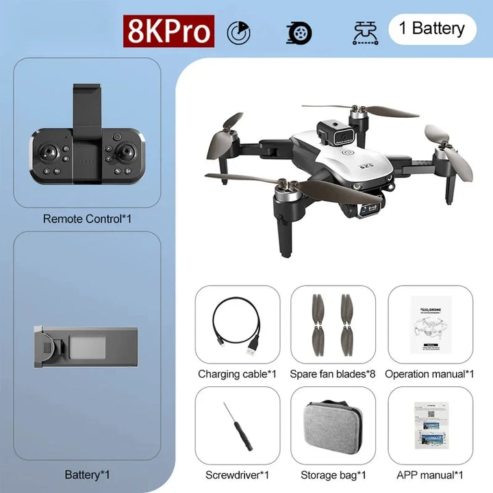 Drone Lenovo S2S 8K com Câmera Dupla, GPS e Evitação de Obstáculos 360º – Drone Profissional Brushless com 45min de Voo e Estabilização EIS