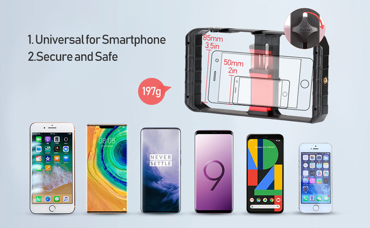 Suporte Cage para Telemóvel Ulanzi U-Rig Pro – Estabilizador Profissional para Filmagens e Vlogging com Smartphone